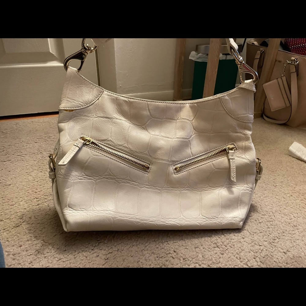 Dooney & Bourke Ivory White Leather Shoulder Bag
